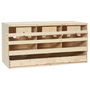 Voir la diapositive 1 : VIDAXL Pondoir 3 compartiments 72x33x38 cm bois de pin massif