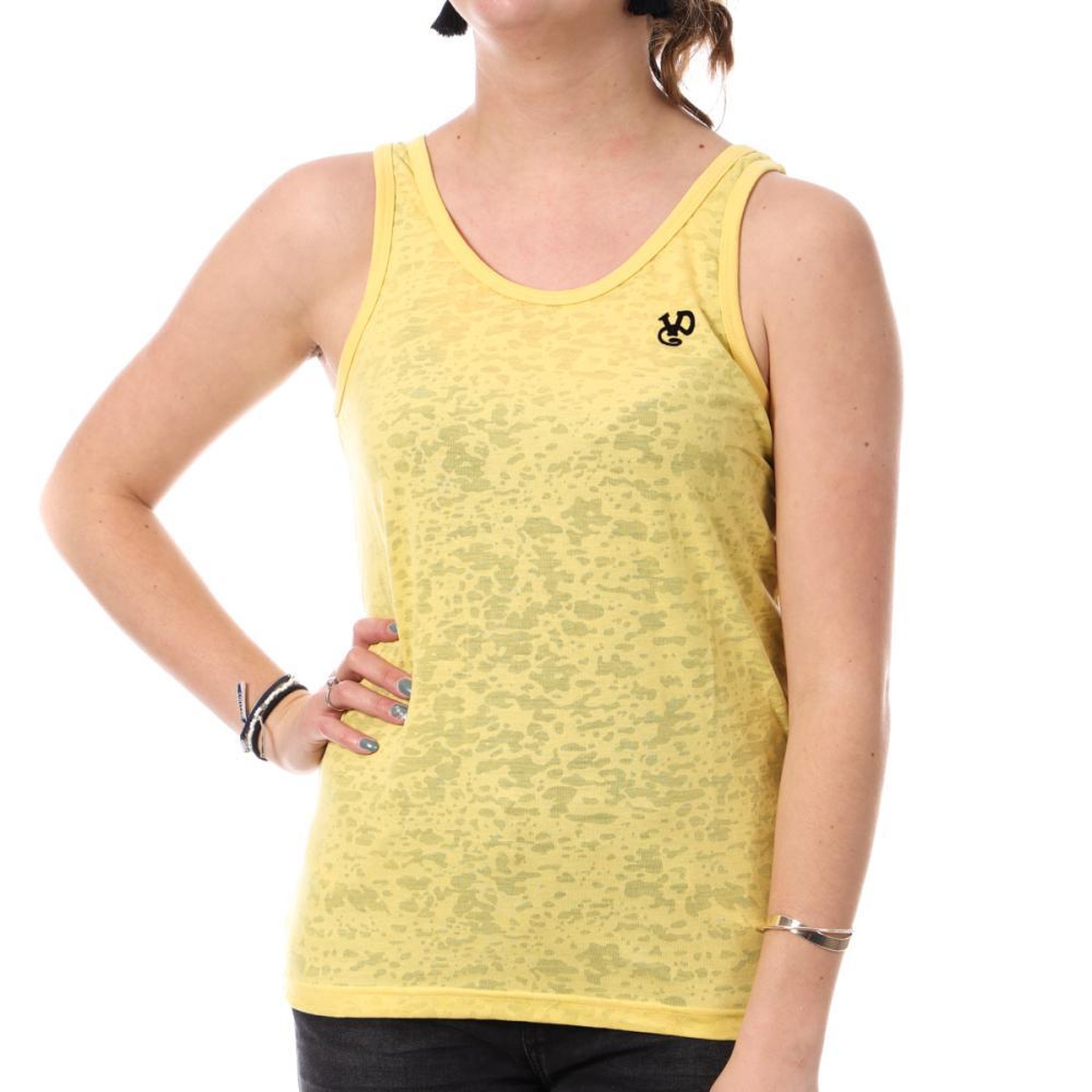 VON DUTCH Débardeur Jaune Femme Von Dutch Zip. Coloris disponibles : Jaune