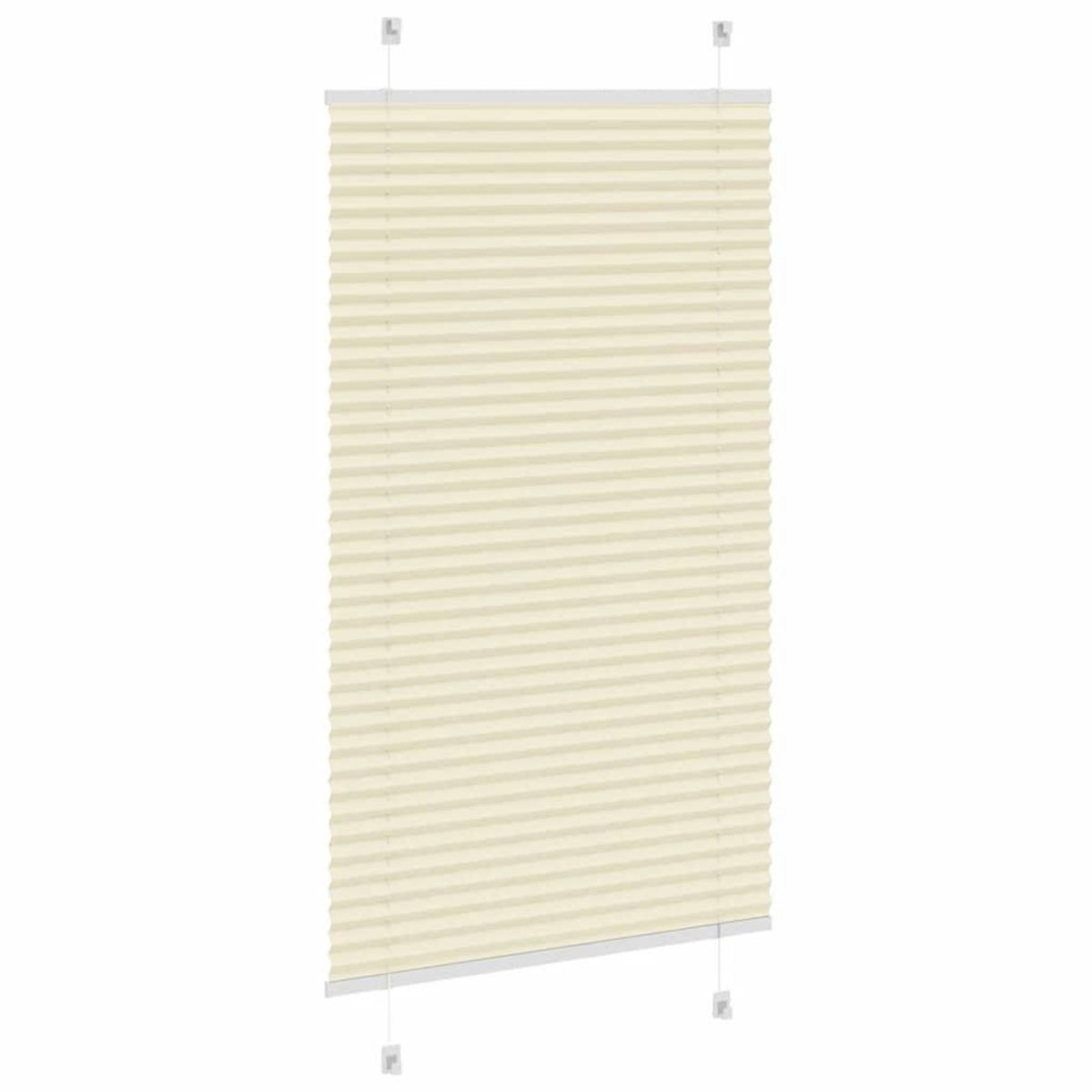 VIDAXL Store plisse creme 75x150 cm largeur du tissu 74,4 cm polyester