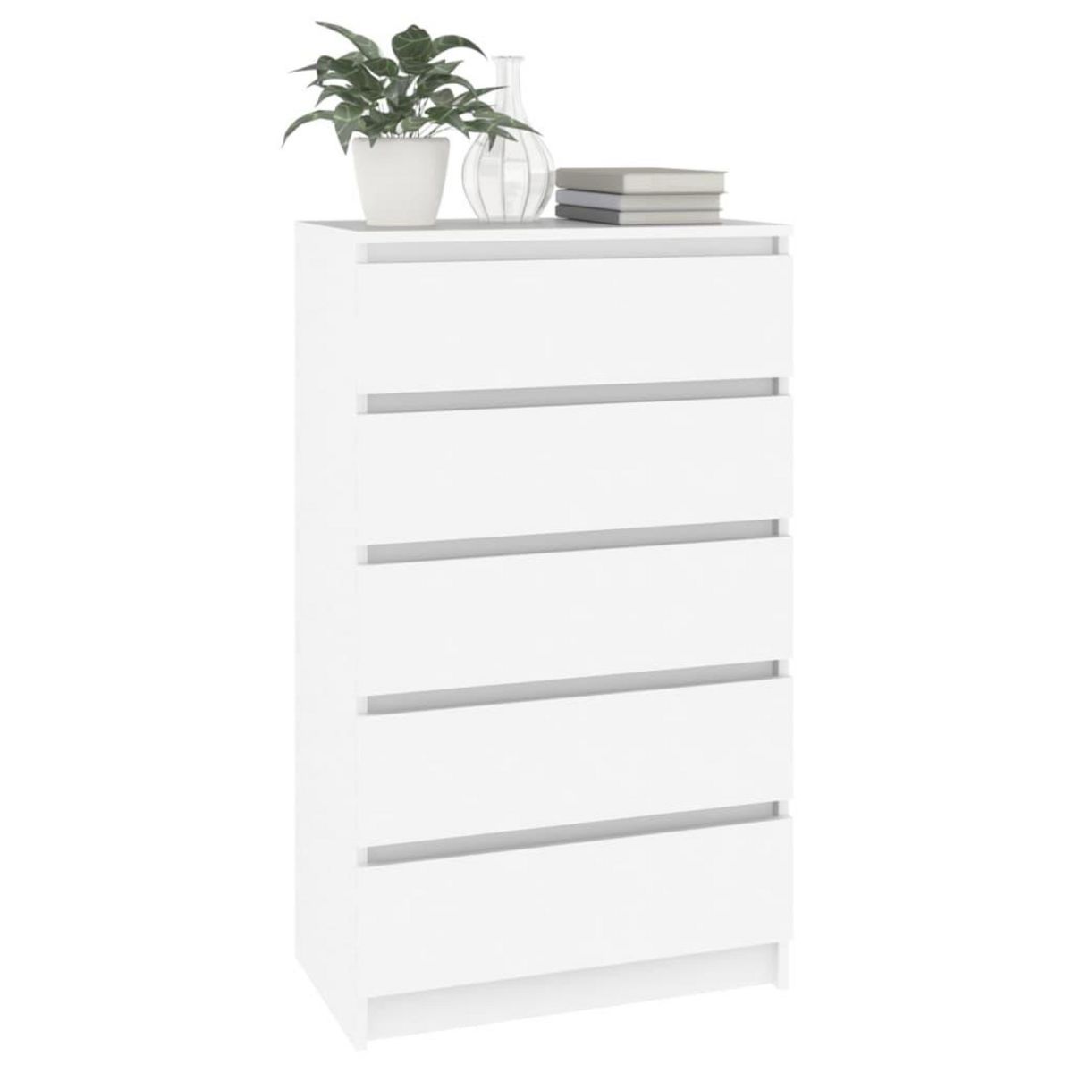 VIDAXL Commode Blanc 60x36x103 cm Bois d'ingenierie