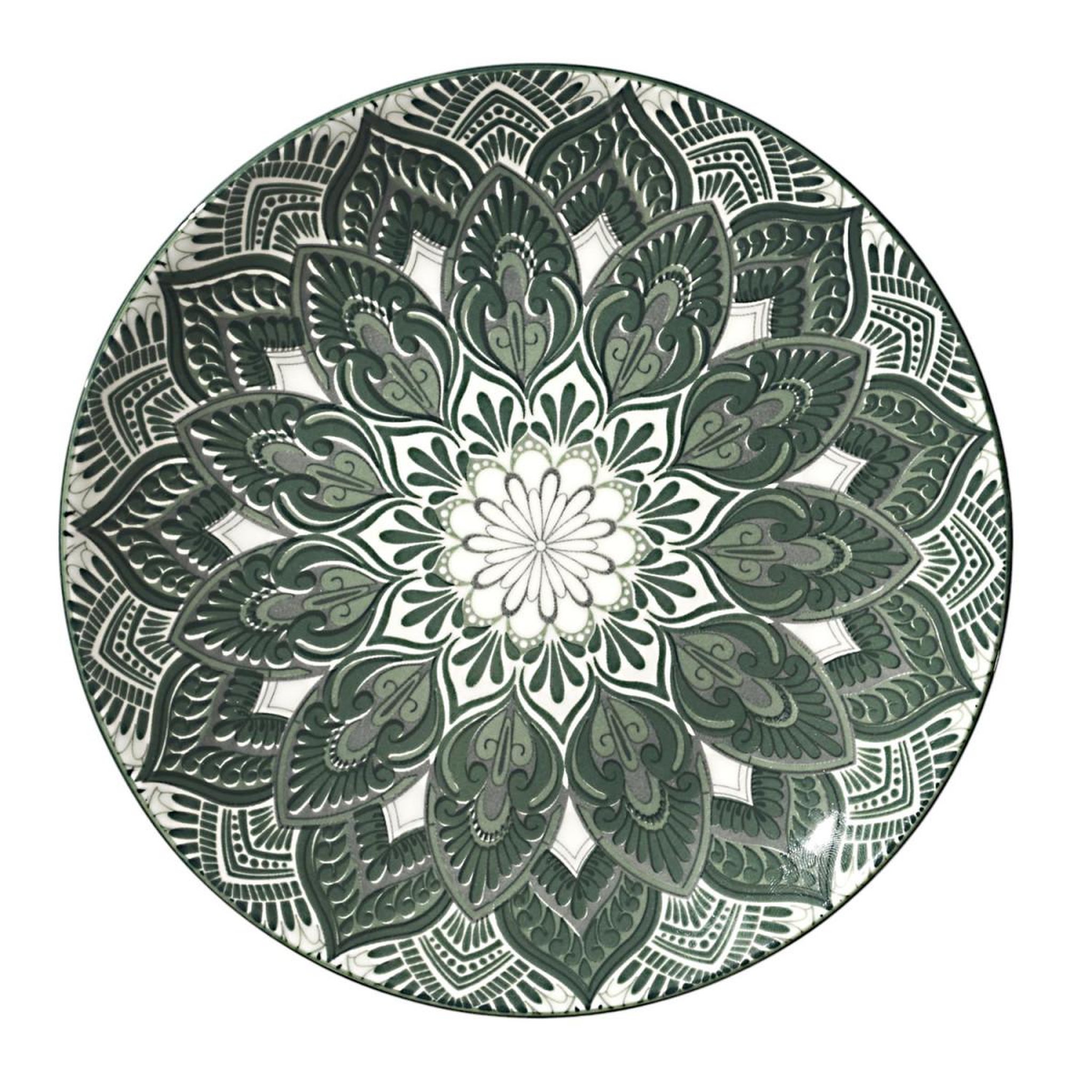 Voir la diapositive 5 : The Home Deco Factory Service de table 12 pièces  mandala  27cm vert