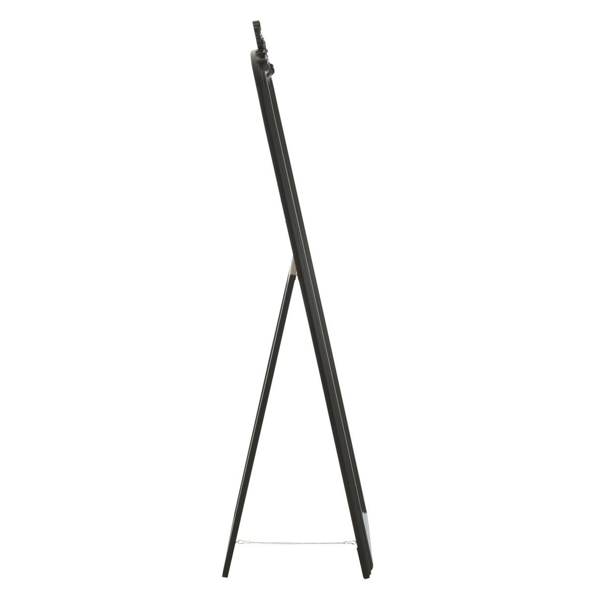 Voir la diapositive 2 : J-LINE Miroir sur Pied  Emi  180cm Noir