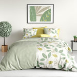 ATELIER DU COTON Housse de couette 240x220 ARECA + 2 taies coton 57 fils