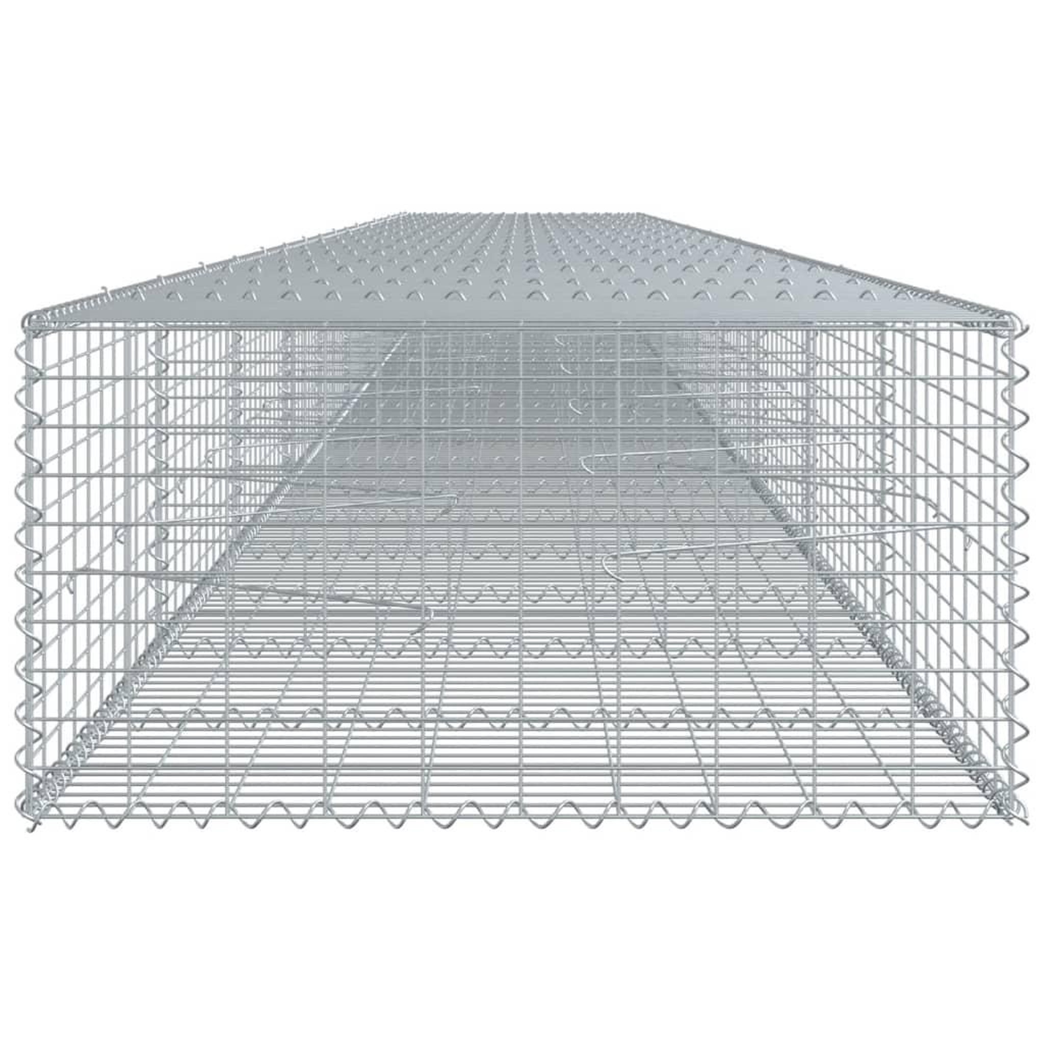 Voir la diapositive 4 : VIDAXL Panier gabion avec couvercle 900x100x50 cm fer galvanise