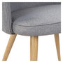 Voir la diapositive 6 : Rendez vous déco Lot de 2 chaises en tissu gris clair et pieds en métal-Chiara