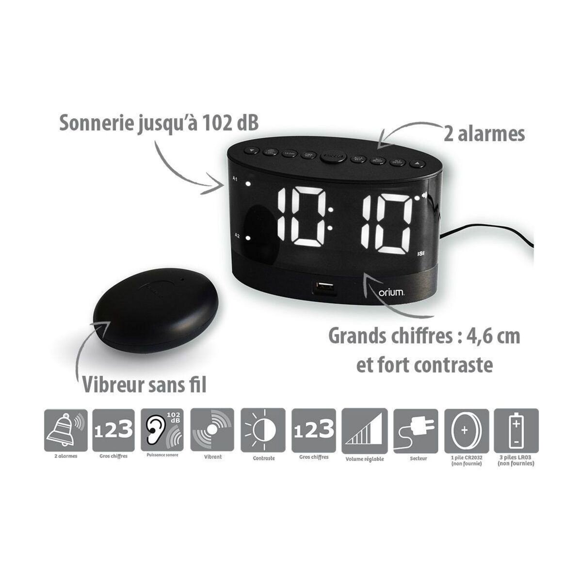 Orium Réveil vibreur blanco