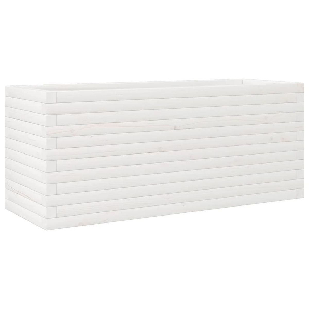 VIDAXL Jardiniere blanc 110x40x45,5 cm bois de pin massif