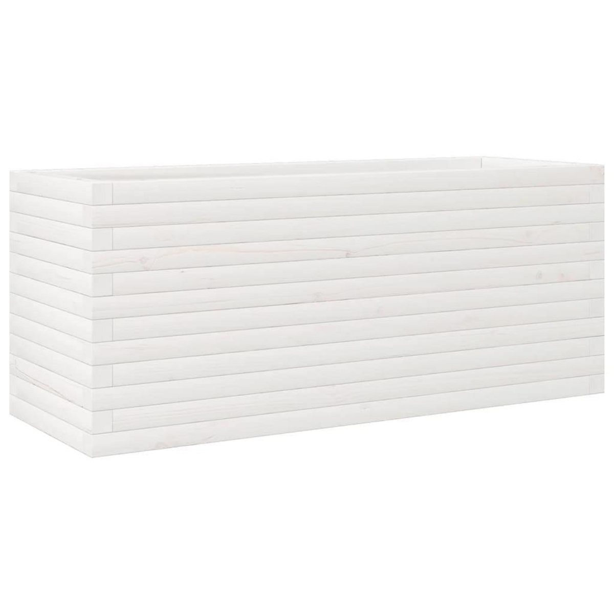 VIDAXL Jardiniere blanc 110x40x45,5 cm bois de pin massif