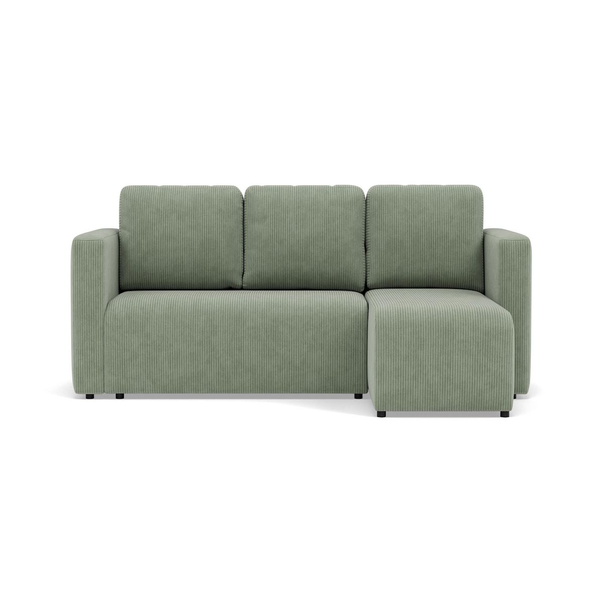 BEST MOBILIER Canopy - canapé d'angle réversible 4 places convertible avec coffre en velours côtelé