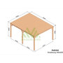Voir la diapositive 2 : JARDIDECO Pergola en bois Strasbourg avec toit 500 x 400 - Maderland