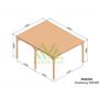 Voir la diapositive 2 : JARDIDECO Pergola en bois Strasbourg avec toit 500 x 400 - Maderland