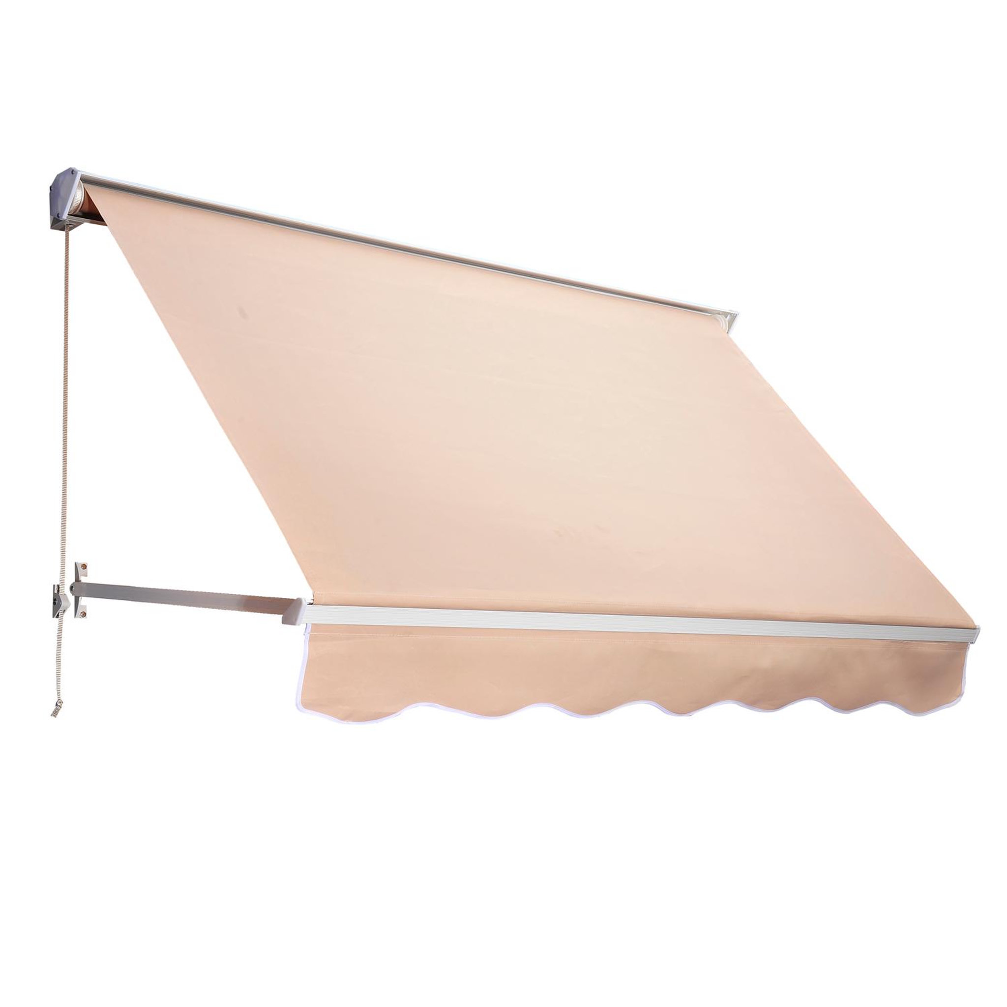 Voir la diapositive 1 : OUTSUNNY Store banne manuel inclinaison réglable aluminium polyester imperméabilisé 70L x 180l cm beige