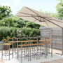 Voir la diapositive 1 : VIDAXL Ensemble de bar jardin 11pcs gris poly rotin/bois massif acacia