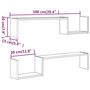 Voir la diapositive 6 : VIDAXL Etageres murales 2 pcs Chene fume 100x15x20cm Bois d'ingenierie