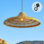 Voir la diapositive 2 : Lumisky Suspension d'extérieur nomade solaire FREYA LARGE Beige Herbe marine D70 cm