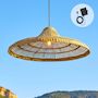 Voir la diapositive 2 : Lumisky Suspension d'extérieur nomade solaire FREYA LARGE Beige Herbe marine D70 cm
