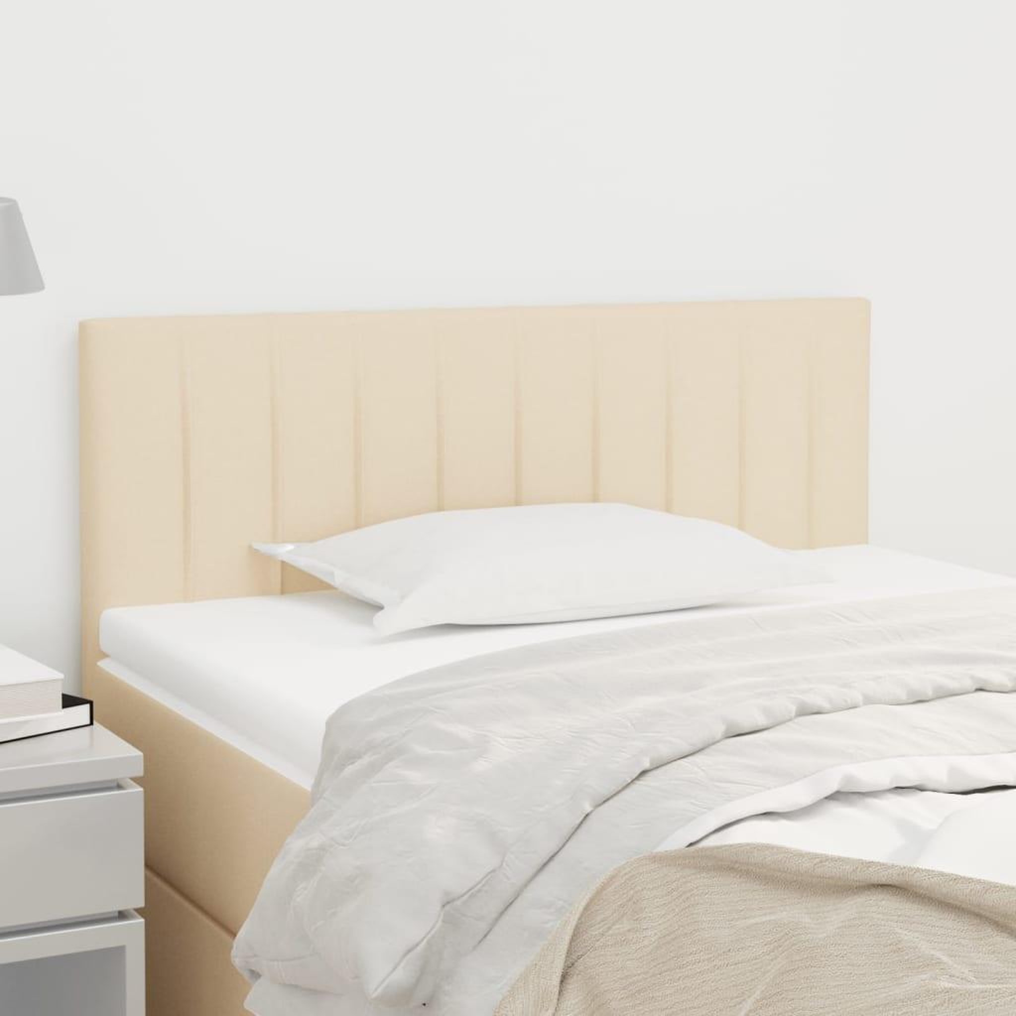 Voir la diapositive 1 : VIDAXL Tete de lit Creme 80x5x78/88 cm Tissu