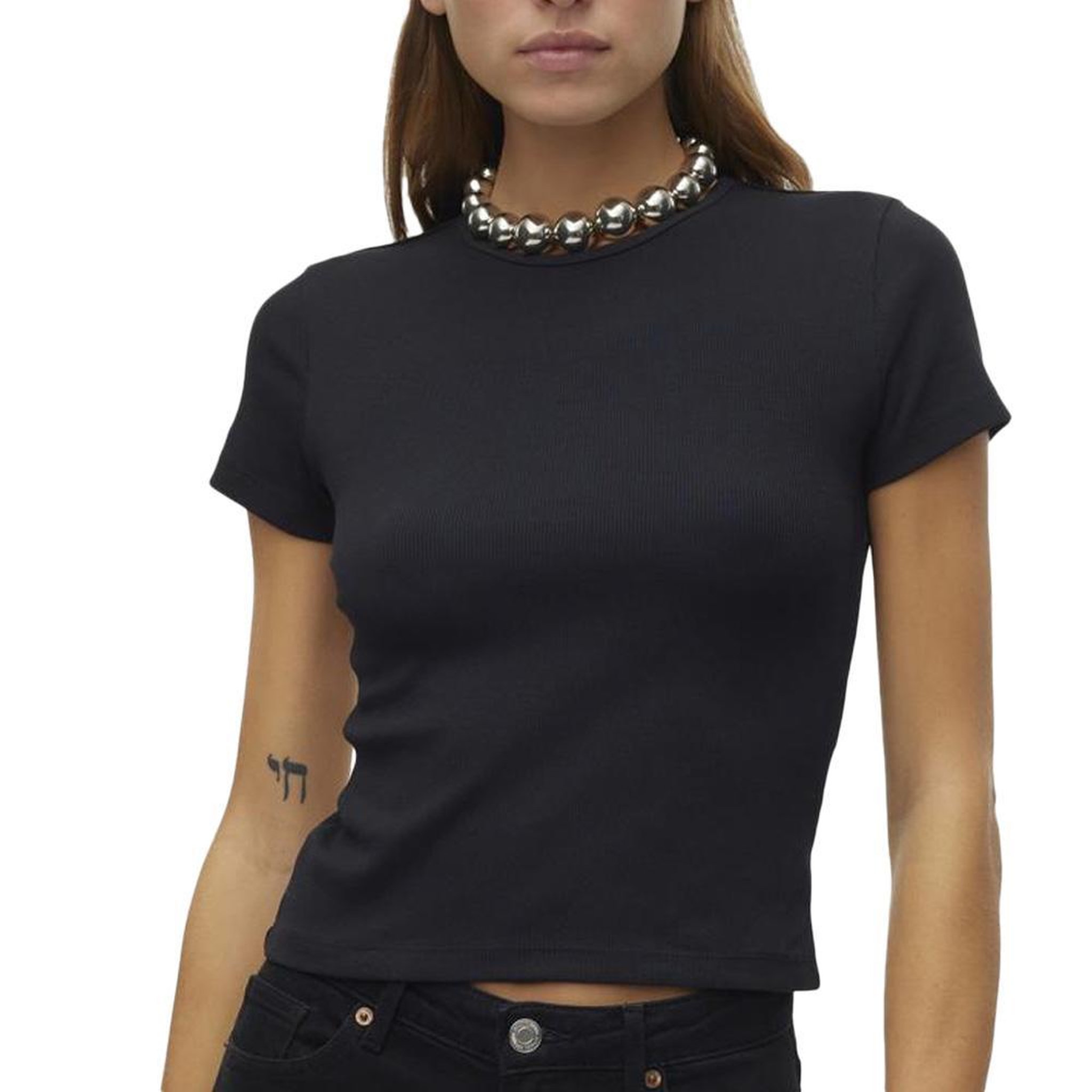 Vero Moda T shirt  Femme Vero Moda Chloe. Coloris disponibles : Noir