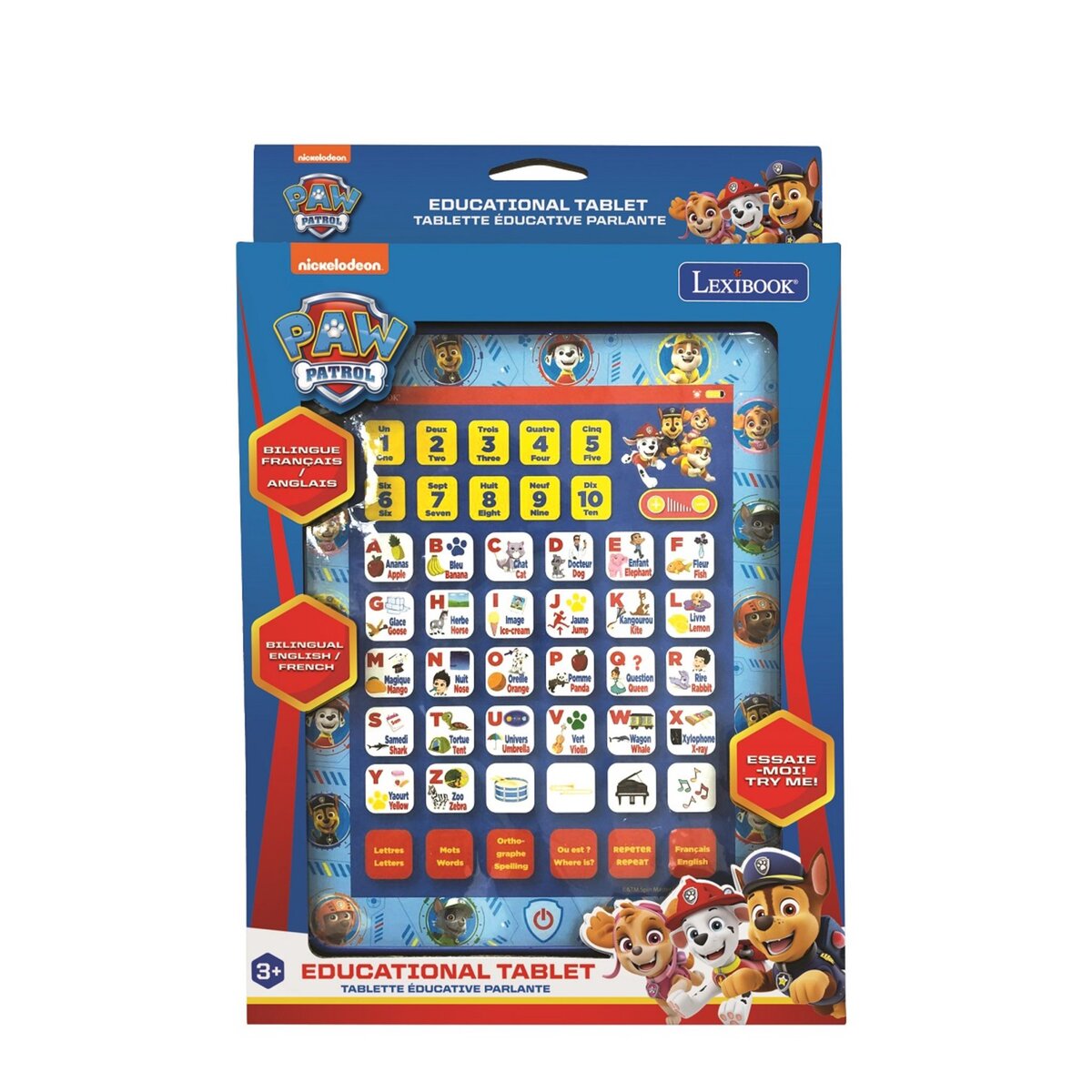 LEXIBOOK Tablette éducative Pat Patrouille EN/FR