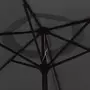 VIDAXL Parasol d'exterieur avec poteau en metal 300 cm Noir