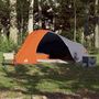 Voir la diapositive 3 : VIDAXL Tente de camping a dome 4 personnes orange impermeable