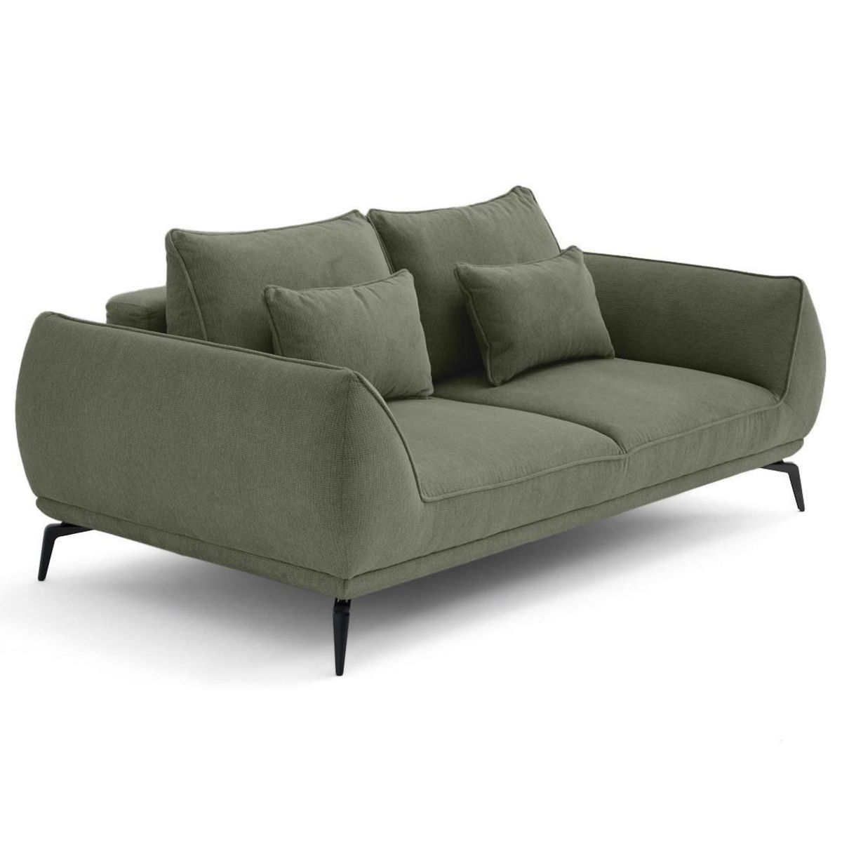 LISA DESIGN Arica - canapé droit 2 places en tissu texturé