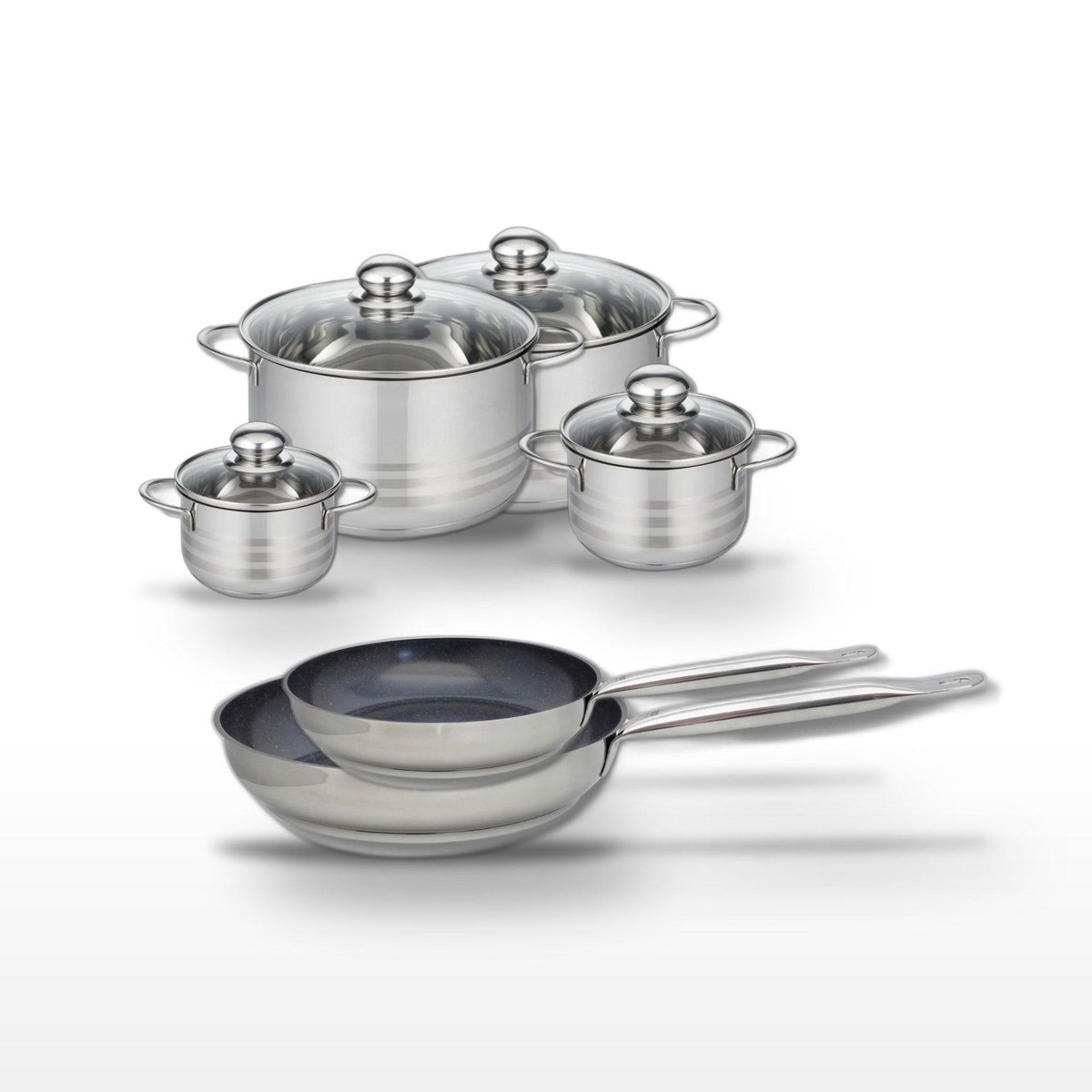 ELO Lot Poêles céramique 24/28 cm & Faitouts Elo Profi Therm Platinum