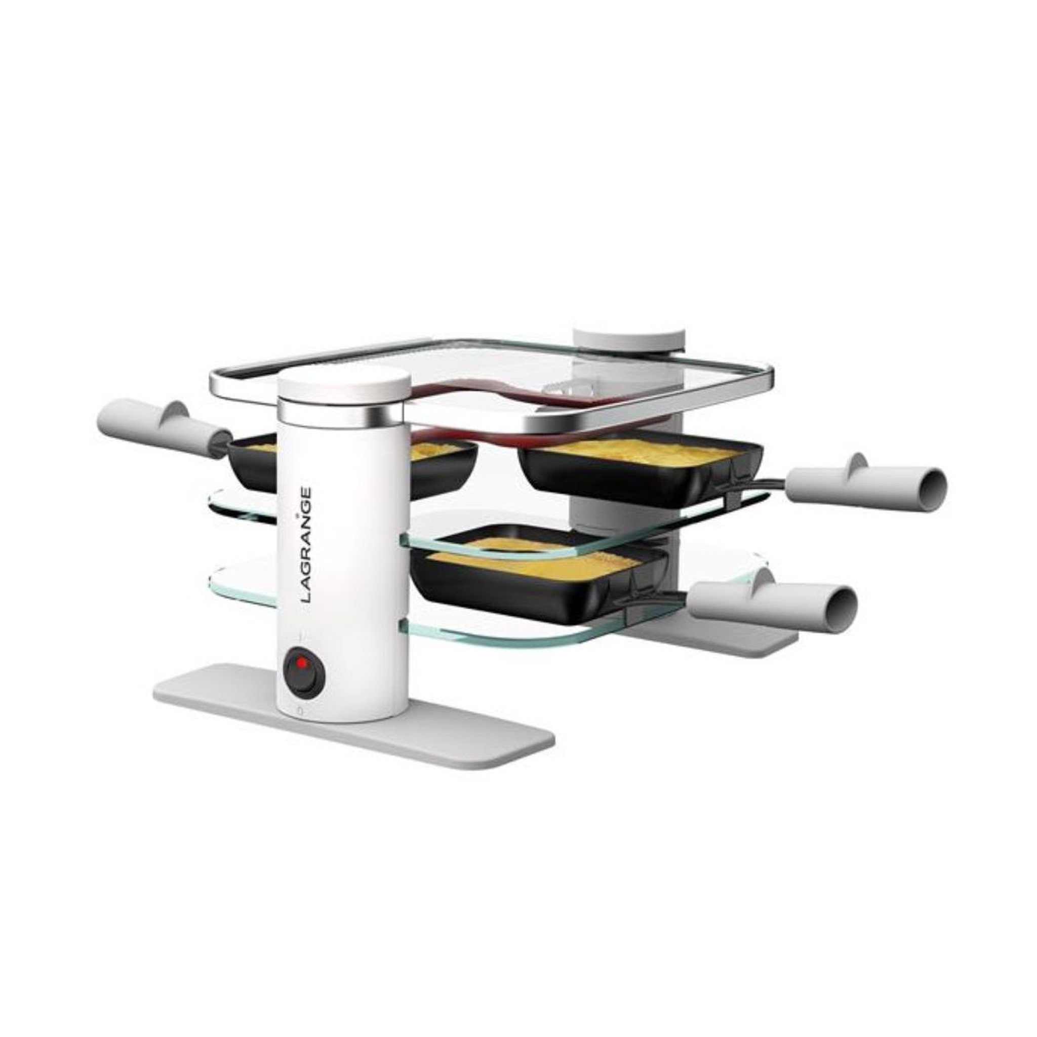 Voir la diapositive 3 : LAGRANGE Appareil à raclette 4 personnes 500w - 79401