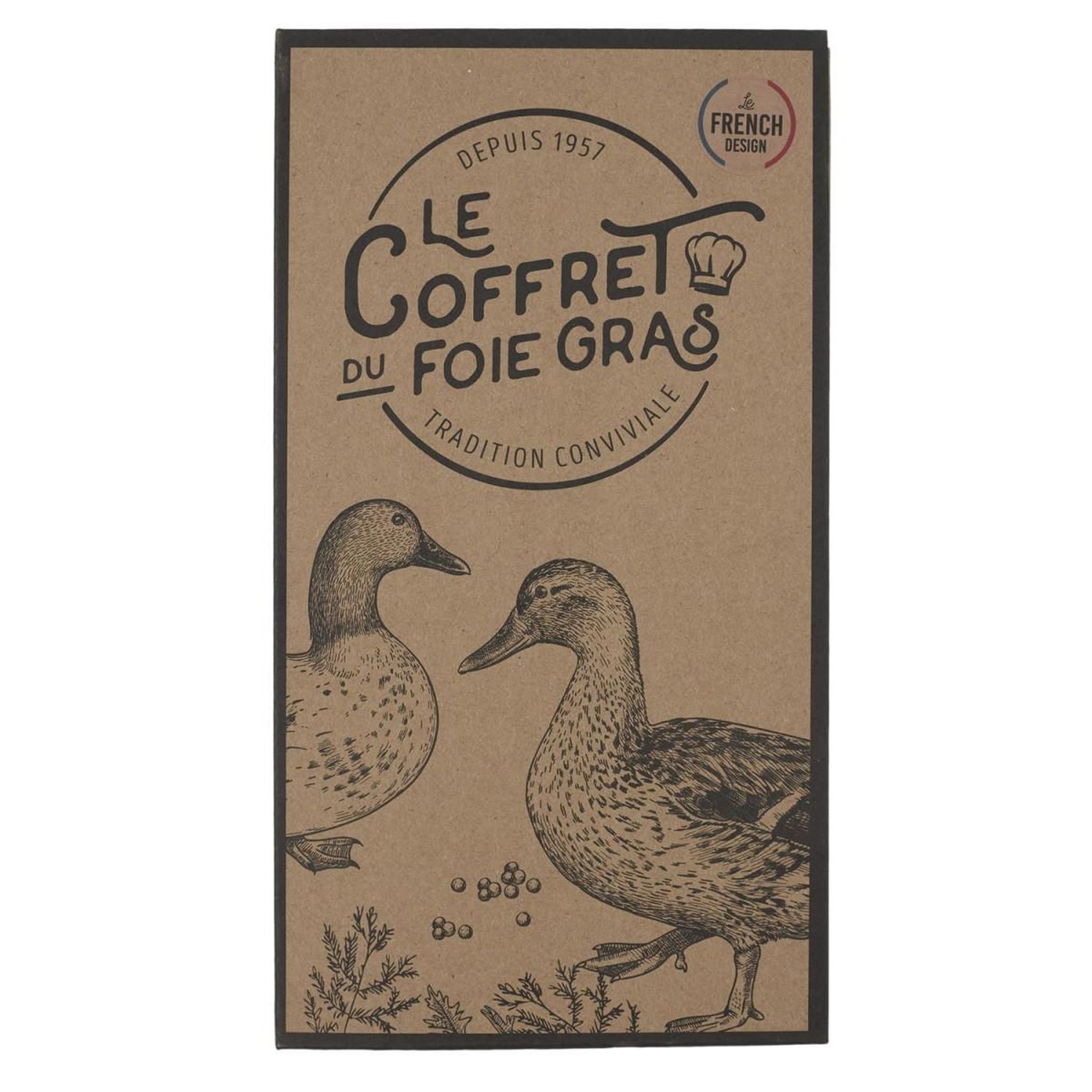 Voir la diapositive 3 : COOK CONCEPT Coffret Foie Gras  Lyre & Planche  28cm Beige