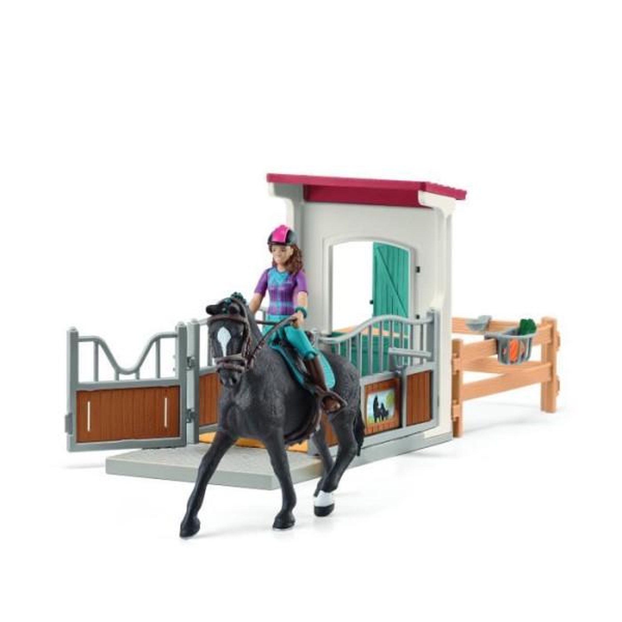 Voir la diapositive 2 : Schleich Horse Box Lisa et Storm, Figurine cheval et accessoires, SCHLEICH 42709 Horse Club, des 5 ans