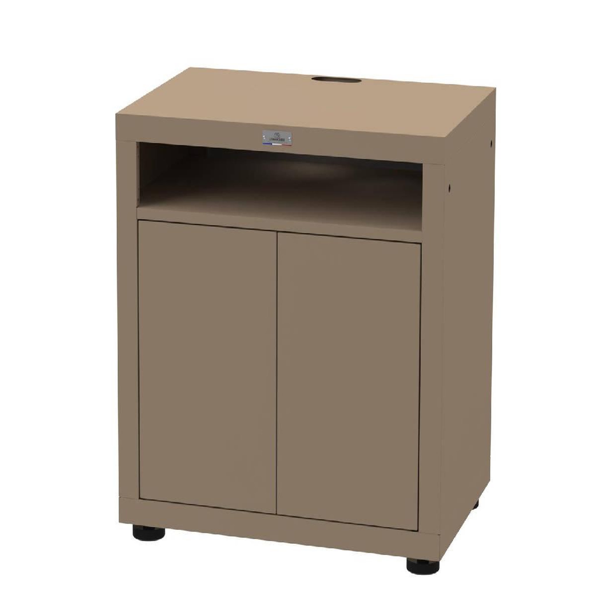 Le marquier Meuble cuisine extérieur taupe pour cuisson avec tablette 80 x 55 cm - le marquier