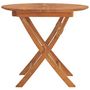 Voir la diapositive 4 : VIDAXL Table pliable de jardin Ø 85x75 cm bois massif de teck