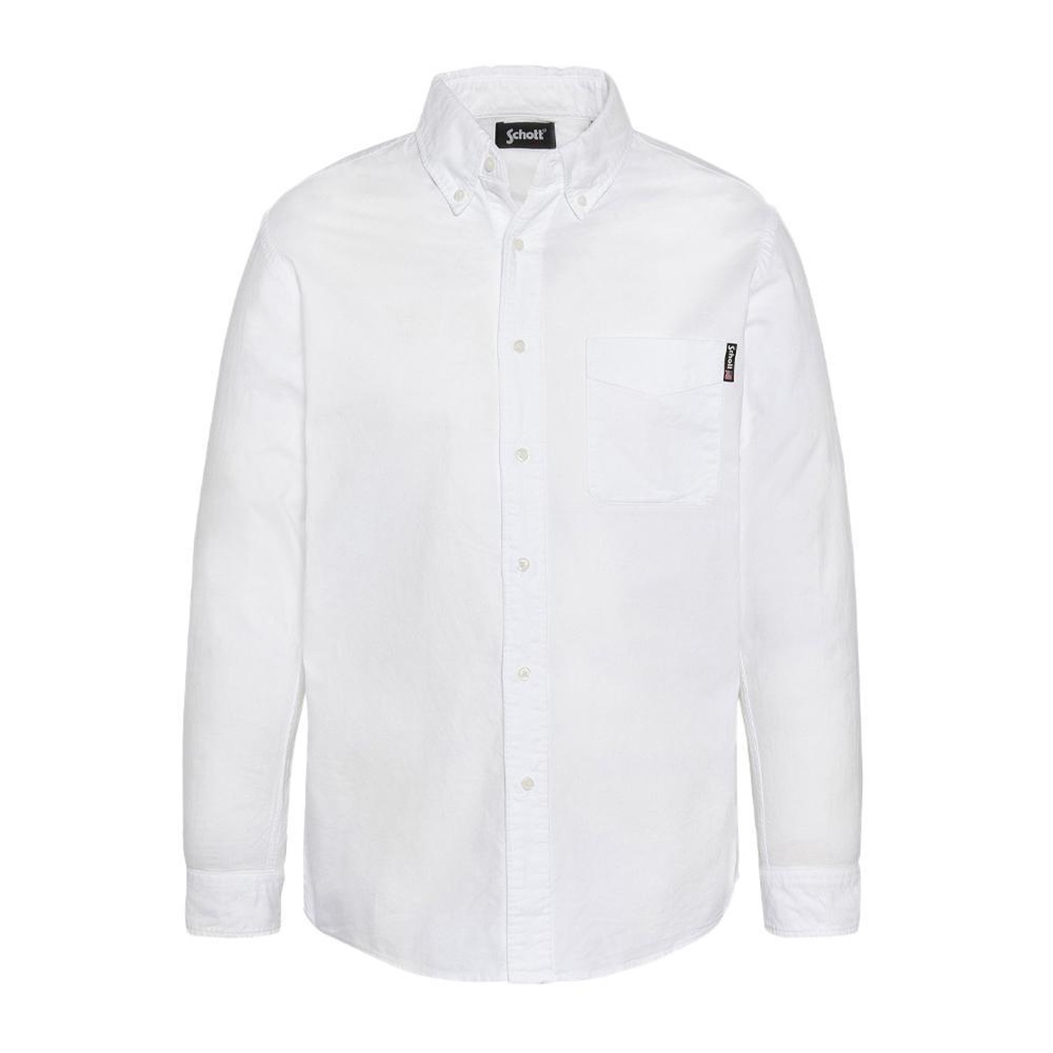 Schott Chemise he Homme Schott Oxford. Coloris disponibles : Blanc