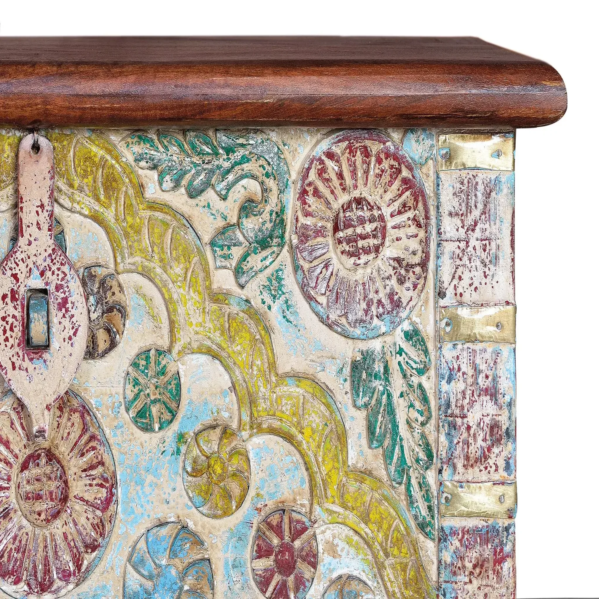 Voir la diapositive 4 : GINER Y COLOMER SL Coffre en bois de manguier 80 cm style rustique