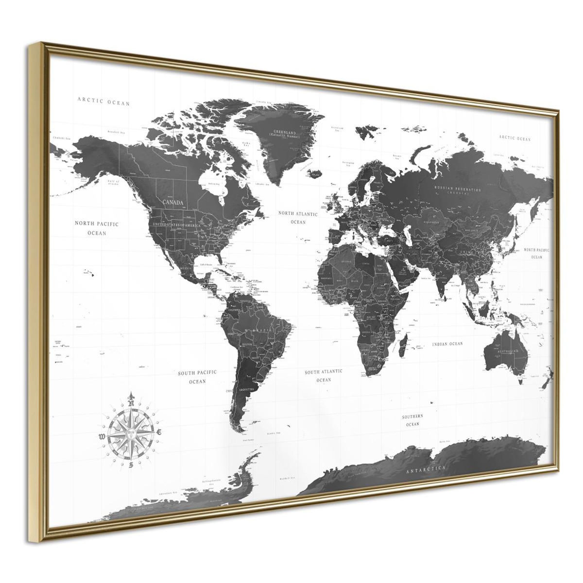 Paris Prix Affiche Murale Encadrée  The World in Black and White
