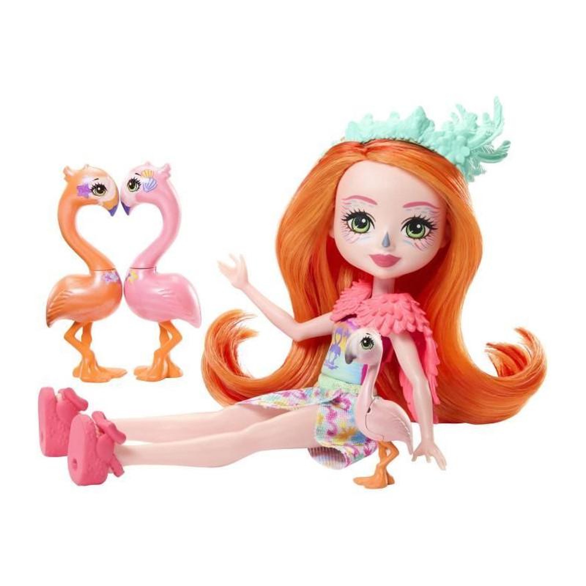 Voir la diapositive 2 : ENCHANTIMALS FAMILLE DE FLAMANTS ROSES - ENCHANTIMALS - HRX85