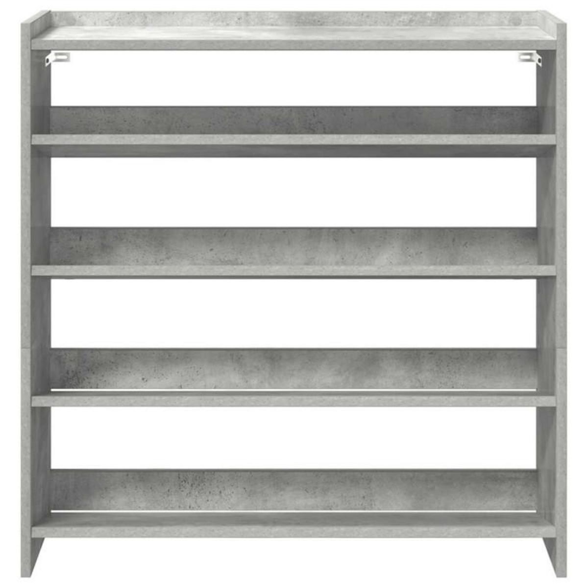 VIDAXL Étagère à chaussures gris béton 80x25x81 cm bois d ingénierie