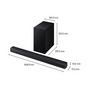 Voir la diapositive 5 : Samsung Barre de son 2.1 40w bluetooth noir - HW-B460F/XE