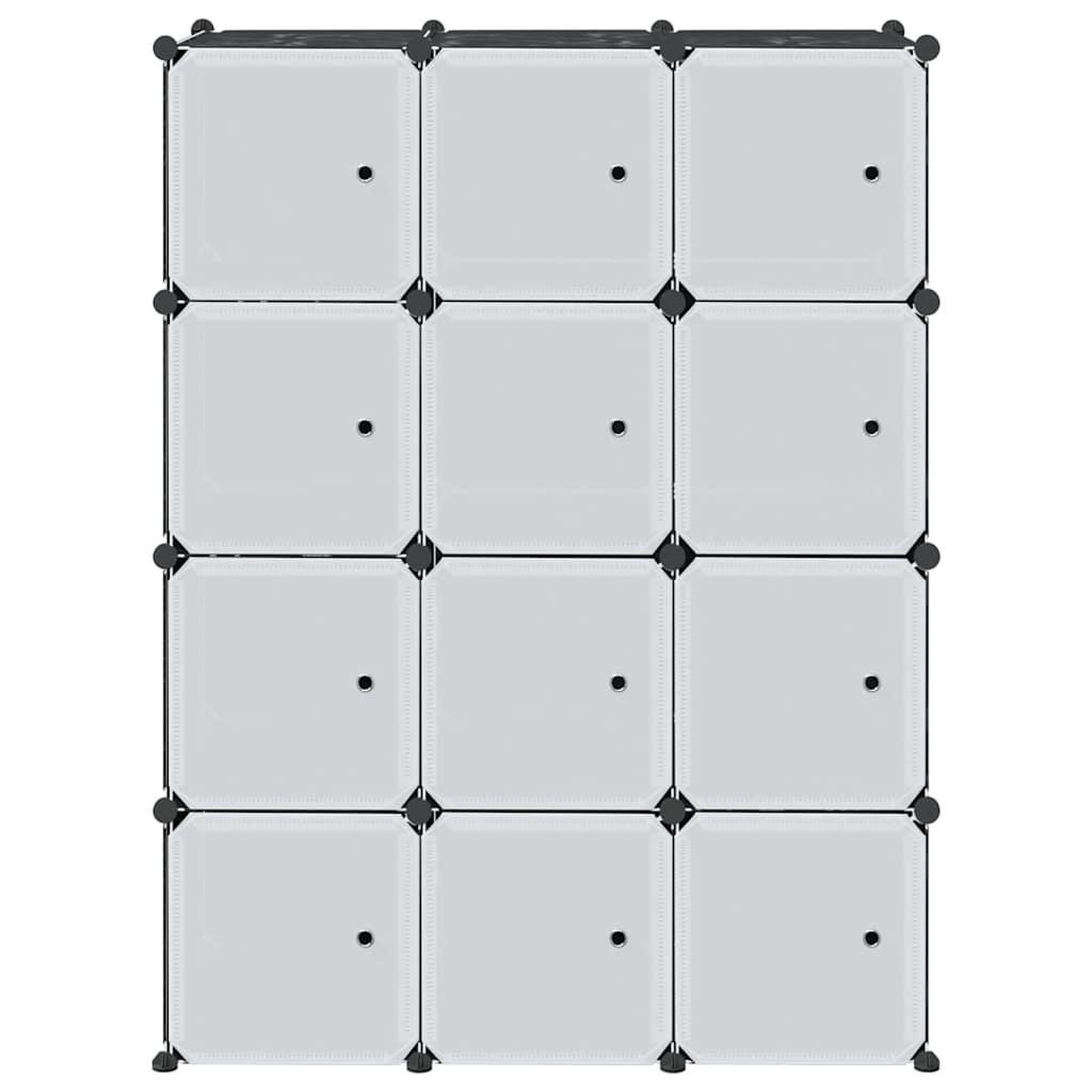 Voir la diapositive 4 : VIDAXL Cubes de rangement 12 pcs avec tiges de suspension PP