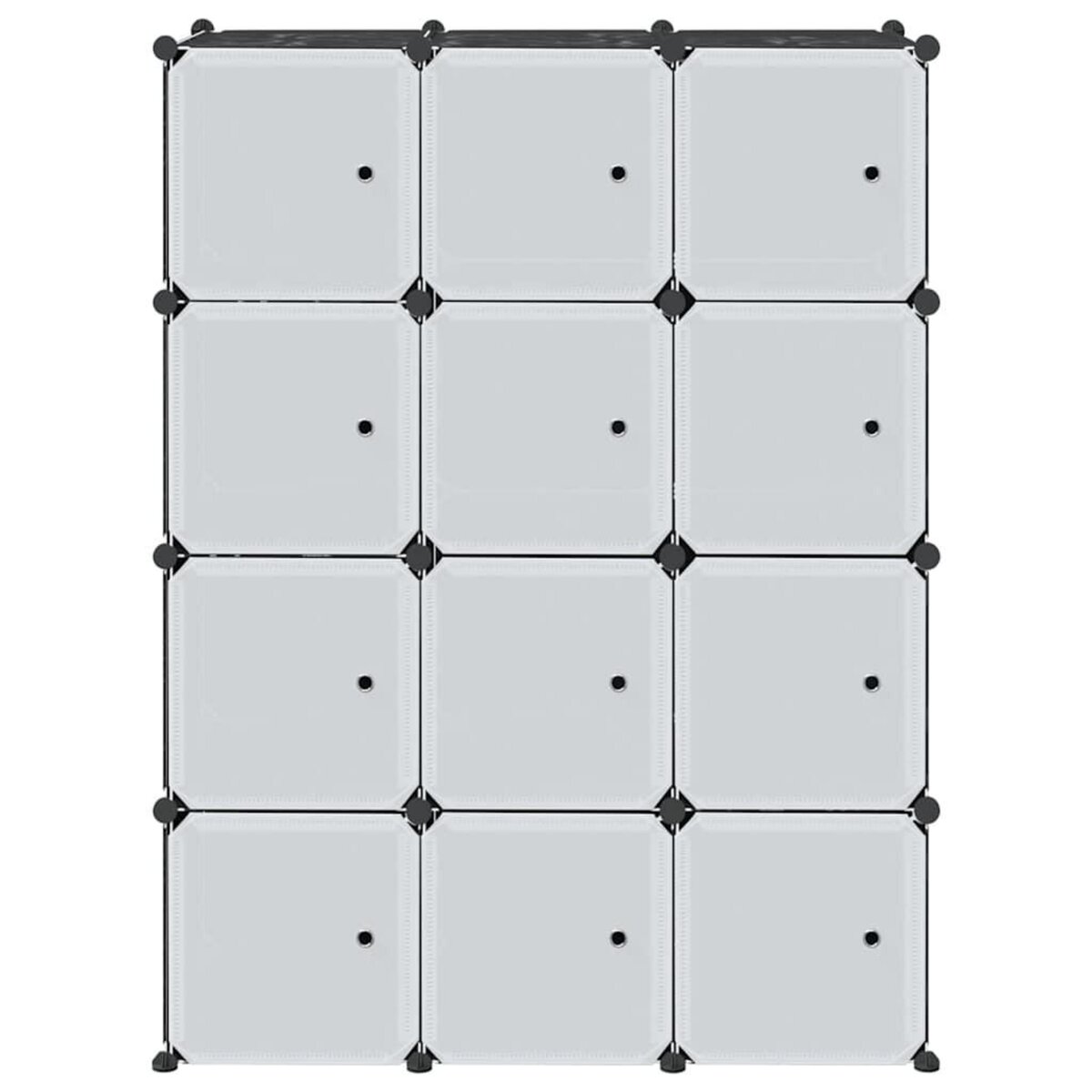 VIDAXL Cubes de rangement 12 pcs avec tiges de suspension PP