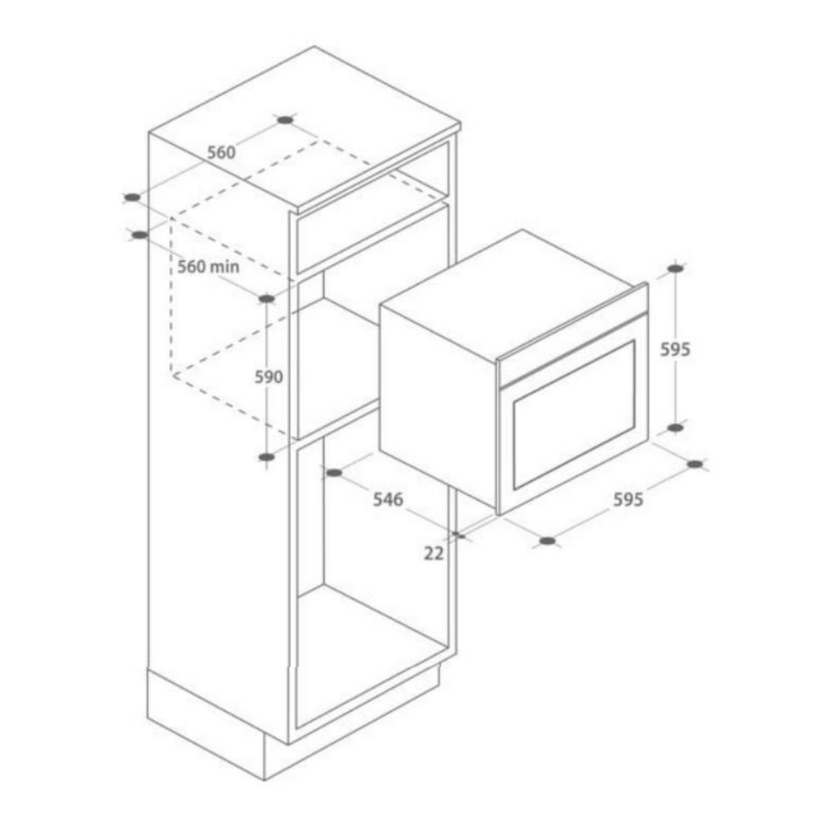 Rosieres Four intégrable multifonction 73l 60cm pyrolyse inox - rfdc73se