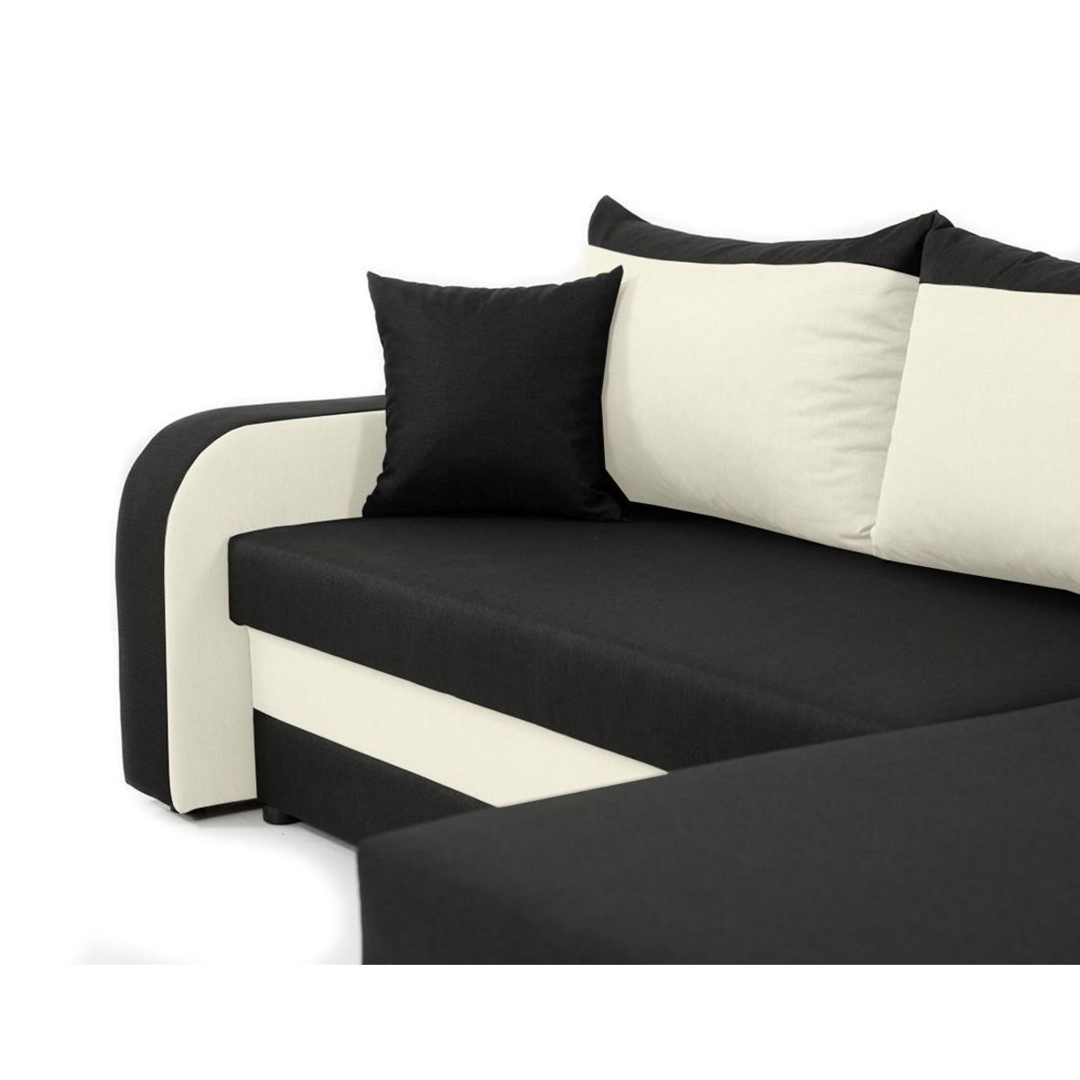 BEST MOBILIER Valos - canapé d'angle réversible - 4 places - convertible avec coffre - en velours