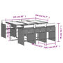 Voir la diapositive 6 : VIDAXL Ensemble a manger de jardin et coussins 7 pcs gris clair rotin
