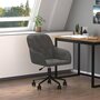 Voir la diapositive 1 : VIDAXL Chaise pivotante de bureau Gris fonce Velours