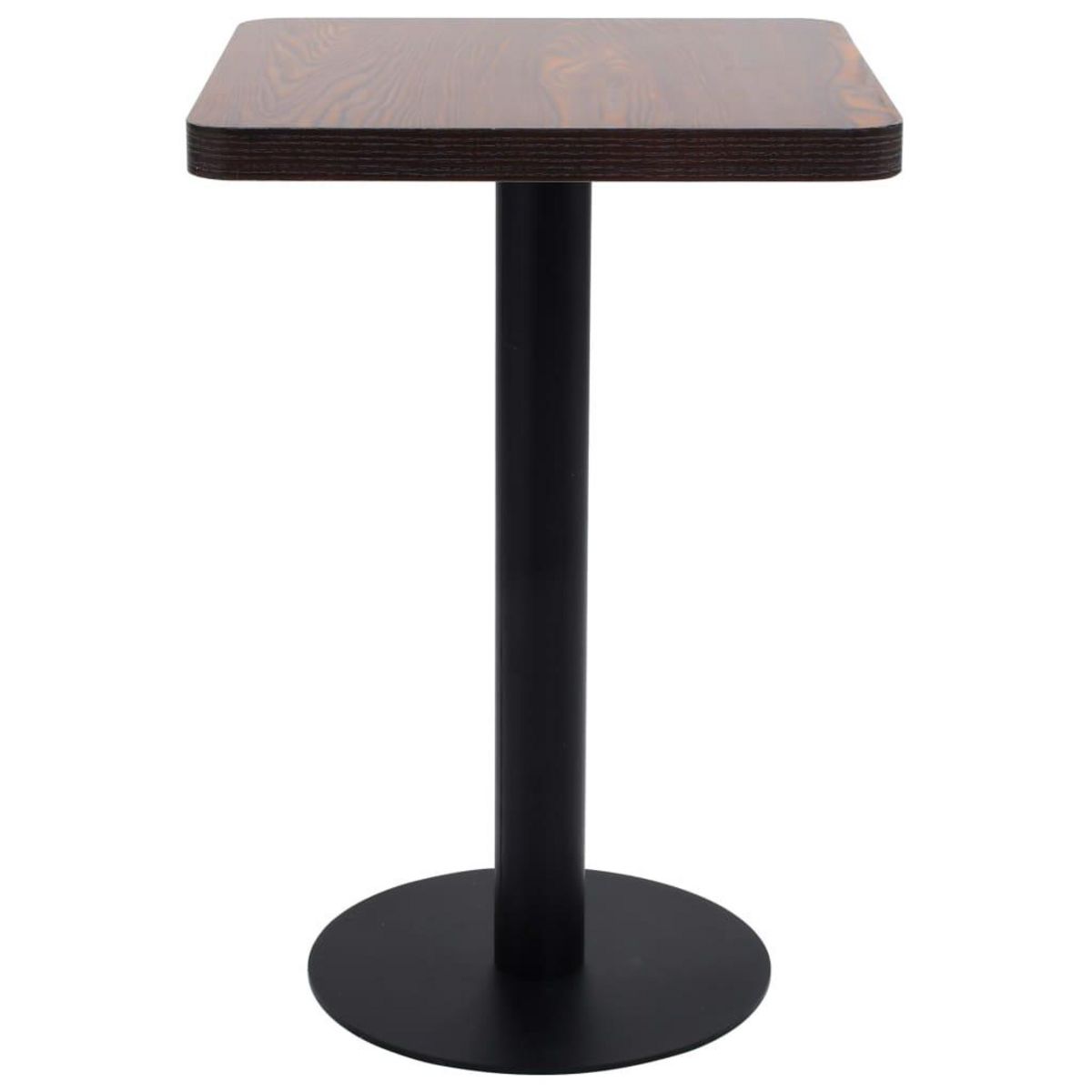 VIDAXL Table de bistro Marron fonce 50x50 cm MDF