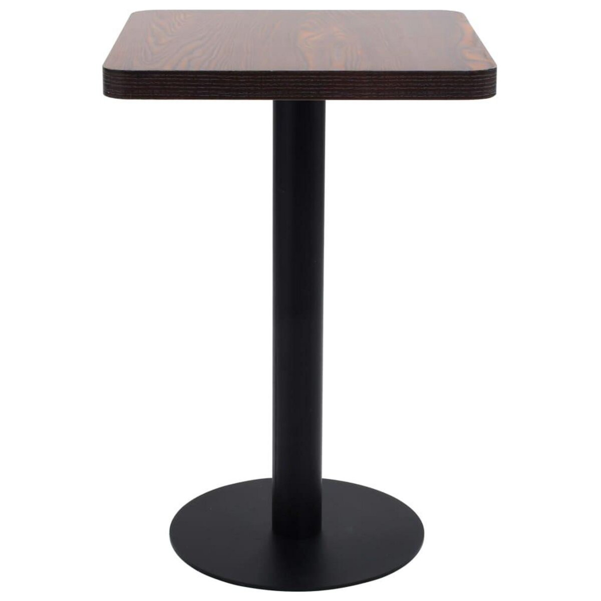VIDAXL Table de bistro Marron fonce 50x50 cm MDF