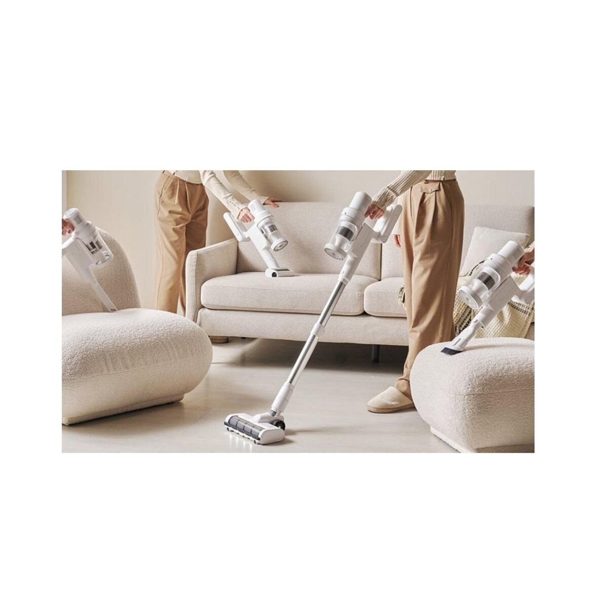 e.ziclean Aspirateur balai rechargeable 28.8v blanc - CYCLOMAXR22