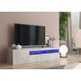 Voir la diapositive 2 : Meuble TV 150cm 2 portes 1 niche TECHNO