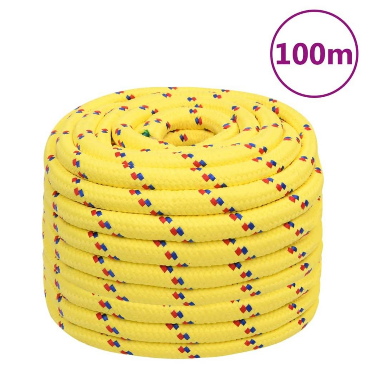 VIDAXL Corde de bateau Jaune 20 mm 100 m Polypropylene