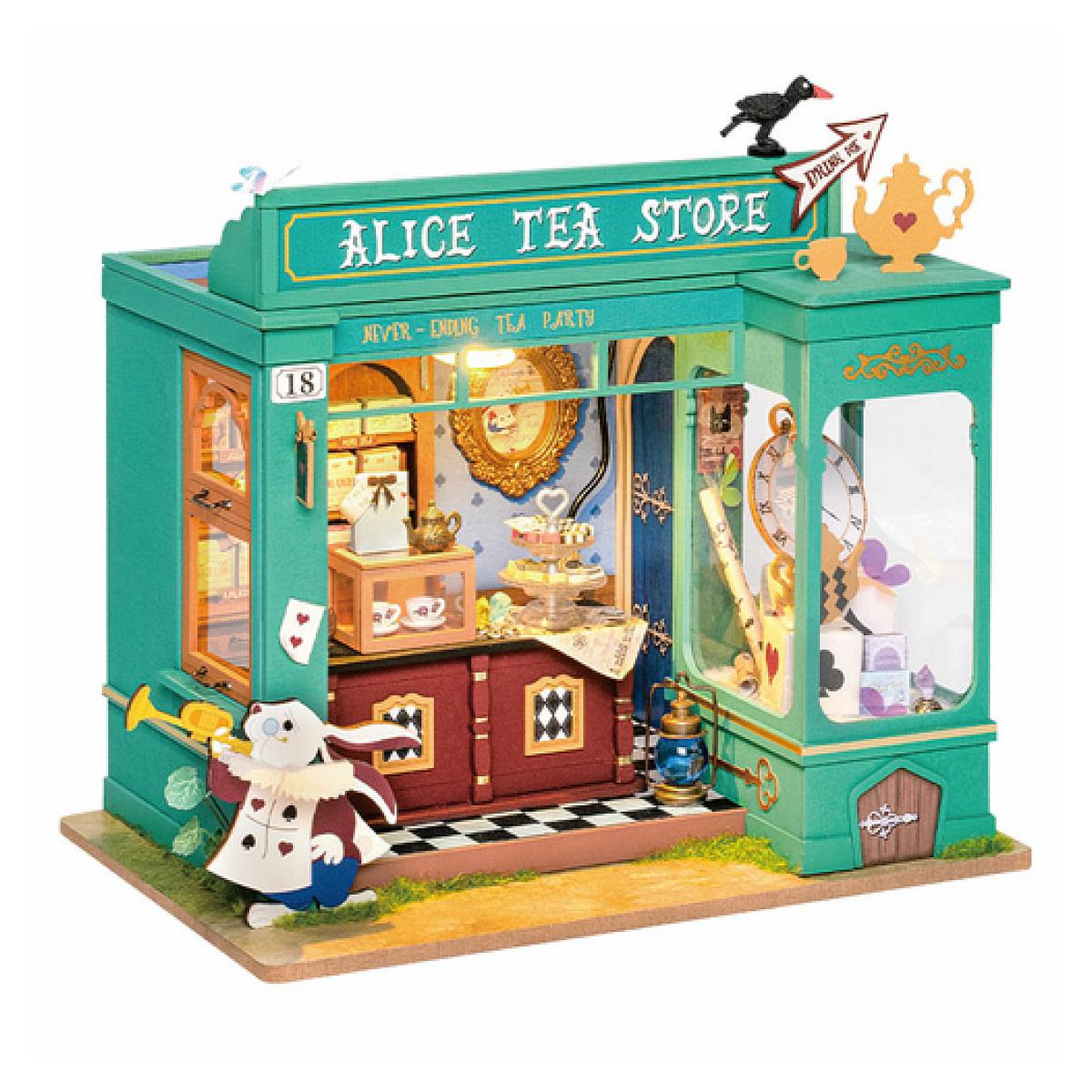 Voir la diapositive 2 : ROBOTIME Maquette Alice's Tea Store